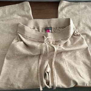 Vince Camuto Beige Knit Lounge Pants